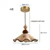 Luminária pendente floral, luminária de cabeceira, luminária de corredor estilo vintage, luminária de madeira maciça estilo creme com 6 luzes, luminária pendente em forma de espinha de peixe sem chama