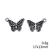 17X13Mm 0.8g Prata Antiga Acessório DIY Pingente Pingente Borboleta