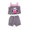 Conjunto de shorts con correa intercambiable para muñeca calva transfronteriza nuevo, conjunto de pijama de manga corta de verano para muñeca American Girl de 18 pulgadas