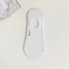 Calcetines Invisibles Estilo Universitario para Estudiantes, Calcetines Cortos Lisos Simples de Verano, Boca Baja, Talón Antideslizante, Calcetines Tipo Náutico de Mezcla de Poliéster y Algodón, Modernos