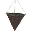 Exportando Artesanato Japonês Estilo Europeu e Americano, Cestas de Flores Artificiais, Cestas Suspensas para Plantio, Tecelagem de Rattan em Forma de Cone, Fornecendo Rattan no Atacado e Varejo