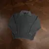 Suéter Masculino Gola V Falso Duas Peças Estilo Vintage, Blusa de Tricô High-End Cleanfit, Jaqueta Estilo Casual