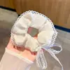Anillo para el pelo del intestino grueso colección anillo para el pelo fresco simple súper hada encaje de flores accesorios para el pelo popular cuerda para el pelo al por mayor cuerda para el pelo