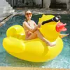 Nuevo Flotador Inflable Grande de Pato Amarillo para Montar en el Agua Cama Flotante Venta Caliente Transfronteriza Sillón Flotante para Nadar Accesorios para Fotos Gafas de Sol Flotador de Pato