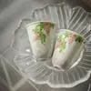 Mo Ji Mai Branca Flor de Glicínia Pintada à Mão Xícara de Chá Conjunto de Chá Kung Fu Xícara de Chá Cerâmica Antiga Casa Xícara Perfumada