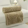 Nova Manta Jacquard de Tafetá Cor Sólida Multifuncional Lençol de Cama Cobertor de Sesta para Dormitório Outono Primavera Cobertor de Cama Cobertor para Todas as Estações