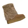 Botas de nieve peludas de suela gruesa para mujer, nuevo estilo invierno 2026, con forro de felpa añadido y diseño de media caña engrosado, que proporcionan calidez y resistencia al frío, adecuadas para el clima frío del noreste de China