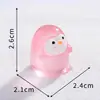 Micropaisaje creativo, lindo y luminoso, muñeco de pingüino, adornos de nieve DIY, accesorios, adornos pequeños de escritorio