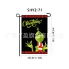 2026 Nueva Bandera de Jardín Navideña Transfronteriza Monstruo Peludo Verde Grinch Decoración Navideña Tela Colgante