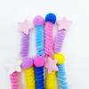 Bola de pelo de palo retorcido de colores cinco puntas modelado creativo hecho a mano dibujos animados lindo accesorios para sombrero accesorios para el cabello ropa accesorios de bola de pelo