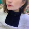 Aretes Vintage Chapados en Plata Esterlina Cara de Huevo Estilo Hong Kong Diseño Nicho de Alta Gama Aretes de Piedra Natural Aretes Joyería para Mujer