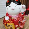 Le Meow Cerâmica Pintada Forno Yakushi Japonês Genuíno Ornamentos Gato da Sorte Cofre Gato