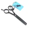 Tijeras de Peluquería Shenxingzhe de 5 pulgadas con Laca Negra, Tijeras para Cortar el Cabello, Tijeras Desgastadoras, Tijeras Desgastadoras