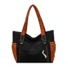 Bolso de pana de gran capacidad de alta gama transfronterizo para mujer, nuevo estilo 2026, bolso de hombro, bolso tote para ir al trabajo y salir