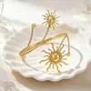 Pulseira de Braço Punk Geométrica de Metal Exagerada Europeia e Americana Mais Vendida Através das Fronteiras com Designs Únicos de Linhas Florais e Notas Musicais