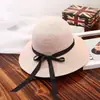 Sombrero de Paja de Ala Ancha para la Playa Protección Solar Sombrero de Vacaciones para Mujer Sombrero de Playa de Verano para Mujer Sombrero de Sol Plegable Pequeño Fresco Venta al por Mayor