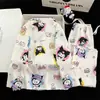 Pijama infantil estilo princesa, de manga larga, para primavera y otoño, con diseño de nube de dibujos animados, hecho de algodón fino, nueva colección 2026, ropa de estar para niñas de verano