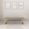 Sillón de Hierro Forjado para Barbería Área de Descanso Banco para Cambiar Zapatos Banco Largo de Sofá Vestidor Banco Largo de Celebridad de Internet