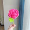 Rosas tejidas a mano terminadas flores artificiales flores tejidas flores hechas a mano diy tejido de lana crochet casero ramo