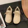 Botas de nieve para mujer, nueva colección otoño/invierno 2026, engrosadas y forradas de felpa para abrigar, mocasines de suela blanda con cordones y zapatos de algodón acolchados