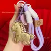 Acessórios de Chaveiro Princesa Dourada do Ano do Cavalo Ouro Puro 999 Fique Rico Instantaneamente Pingente de Bolsa Venda por Atacado em Estoque