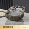 Plato para huesos y plato de frutas de lujo ligero con patrón de diamantes, transparente, plato pequeño creativo para uso doméstico para aperitivos, plato pequeño de estilo de lujo ligero