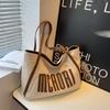 Bolsa Casual de Lona para Mulheres 2026 Novo Estilo da Moda Estudante Universitário Deslocamento para Aula Bolsa de Ombro Bolsa Tote de Grande Capacidade