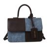 Bolso Mensajero Simple Bolso de Hombro Textil Moda Nuevo Diseño 2023 Pequeño Crowdsourcing Empalme para Mujer Contraste de Color Bolso Cuadrado Pequeño