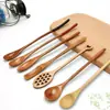 Cucharas al por mayor con mangos largos, Cucharas de abeja hechas a mano, Cucharas mezcladoras creativas, Estilo japonés, Soporte para personalización de muestras, Yuanhao