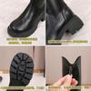 Adicionar fertilizante tamanho grande 41-43 botas longas de cano largo mulheres 2023 outono e inverno novo fundo grosso boca em V elásticas botas de cavaleiro crianças