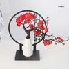 Decoraciones de Escena Estilo Antiguo, Accesorios de Fotografía de Caligrafía, Artefactos de Jade, Montaje para Fotografía de Transmisiones en Vivo y Videos Cortos, Flores de Ciruelo