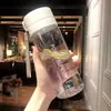 Vaso de Plástico para Estudiantes Hombres y Mujeres Pareja Vaso de Agua de Capacidad Súper Grande Resistente a Caídas Simple Deportivo Estilo Coreano Vaso Casual Alto Valor de Color
