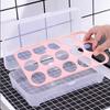 Caixa empilhável de armazenamento de ovos com tampa cozinha geladeira crisper plástico doméstico 15-grade porta-ovos bandeja de ovos