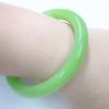 Pulseira de vidro em barra redonda cor Ágata Amarela pulseira de ágata amarela do Brasil imitação pulseira amarela verde transparente de gelo fornecimento direto