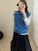 Chaleco de Punto sin Mangas con Cuello Polo Estilo Coreano para Mujer, Diseño de Principios de Primavera 2026, Top Chaleco Jersey de Capa Nicho, Moderno