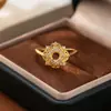 Anel de Prata Esterlina S925 com Base Quadrada de Renda Vintage Francês para Mulheres DIY Inlay Pedra Colorida de 5mm Anel Totalmente Diamantado