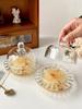 Cuenco de golondrina de estilo chino, cuenco de plata con tapa de cristal, transparente, exquisito cuenco de postre de fruta de alta calidad para el hogar, cuenco de sopa pequeño