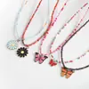 Margarita mariposa colorida gota aceite aleación diy accesorios de joyería tocado pulsera collar pendientes llavero colgante