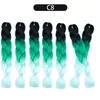 Perucas de Dreadlock de Fibra Sintética para Comércio Exterior Atacadista, Extensões de Cabelo Longo Tingidas em Degradê para Mulheres, Cabelo Trançado, Tranças Africanas Grossas