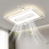 Voz offline espectro completo grande ventilador sem chama lâmpada de teto moderno simples sala de estar quarto pacote lâmpadas