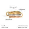 Europa y Estados Unidos anillo apilable de moda anillo anillo anillo entrelazado diseño personalizado anillo de temperamento no se decolora joyería de acero inoxidable