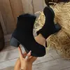 Botas de tacón alto color nude para mujer, temporada otoño e invierno, botas altas, nuevo estilo popular 2026, a media pantorrilla, versátiles, botas cortas de doble uso, botas ajustadas para mujer