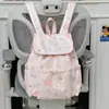 Mochila tipo flip-top con degradado de estrellas estilo coreano, mochila escolar para estudiante estilo chica suave, mochila ligera de cordón para viaje informal