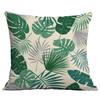 Cojín Impreso HD de Planta Verde Tropical Transfronterizo Nuevo para Amazon, Funda de Cojín para Sofá de Casa