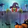 ZKB084-096 Accesorios de Decoración de Halloween para Patio de Amazon, Valla, Puerta, Mirilla, Placa Colgante
