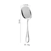 Cuchara Engrosada de Acero Inoxidable con Mango Largo, Cuchara Estilo Occidental, Cuchara Doméstica para Comer y Beber Sopa, Cuchara de Acero Inoxidable 304