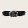 Cinturón en Forma de Cruz, Cinturón de Cuero, Estilo Occidental, Patrón Clásico, Adecuado para Faldas, Unisex
