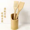 Juego de utensilios de cocina al por mayor pala de bambú cuchara sartén antiadherente pala para platos espátula de bambú utensilios de cocina