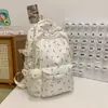 Mochila Pronta para Uso Transfronteiriço para Mulheres, Mochila Escolar de Grande Capacidade para Alunos do Ensino Fundamental, Mochila Escolar Doce Floral, Novo Estilo para Alunos do Ensino Fundamental