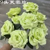 Fabricante de Flores Artificiales para Bodas Verdes Hortensia Verde Rosa Rocío de Golondrina Loto Bola de Cebolla Decoración Suave para Bodas Flor Artificial al por Mayor